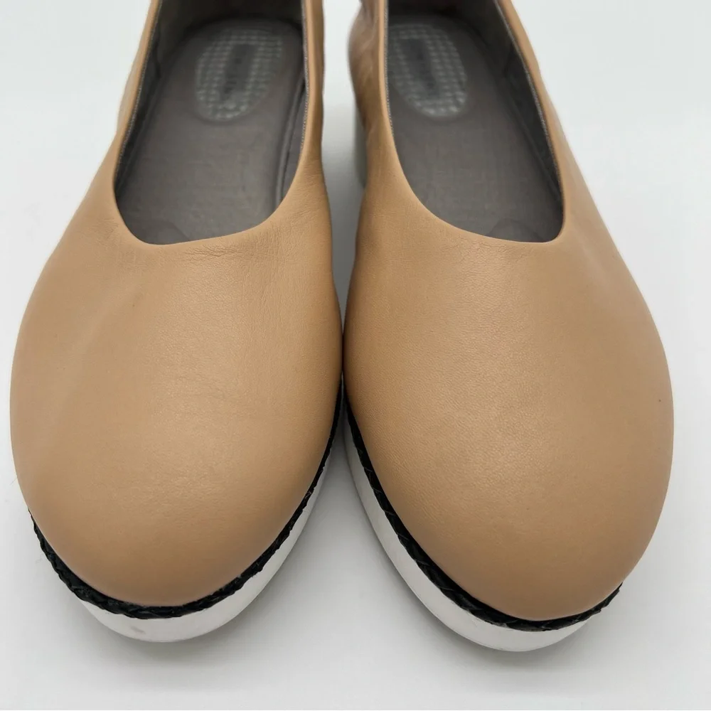 Anthropologie Com+Sens Nude/Beige “Breeane” Choked Up Slip On Wedge Size 9.5
